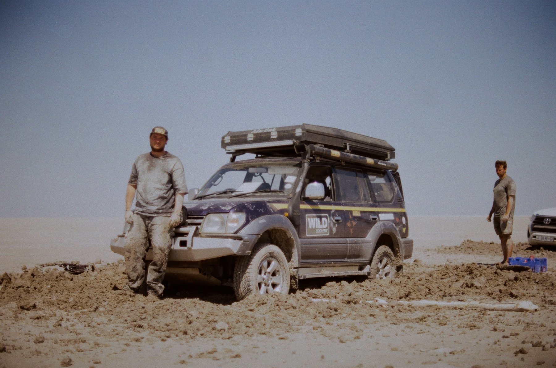 Stuck in the mud in the Makgadikgadi salt pans of Botswana